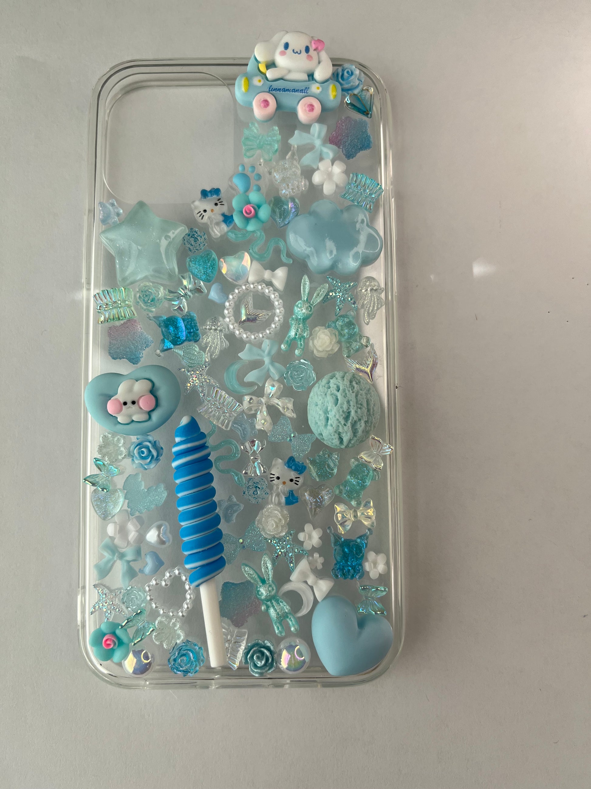 Custom Light Blue iPhone Case - Personalized Name Option - Fits iPhone 11 to 15 Pro Max The Rising Sun 723